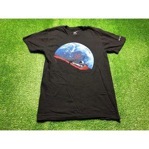 Space X Falcon Heavy Elon Musk Men's Graphic Tee Size Small Black